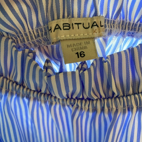 Blue and White Stripped Fancy Tee - Picture 2 of 2